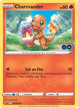 Charmander SWSH232 | SWSH Pokemon GO Black Star Promo | Near Mint - Image 1