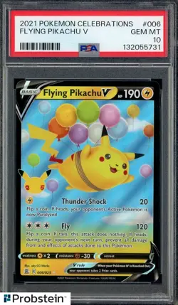 2021 Pokemon Celebrations #006 Flying Pikachu V PSA 10 GEM MINT - Image 1