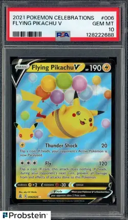 2021 Pokemon Celebrations #006 Flying Pikachu V PSA 10 GEM MINT - Image 1