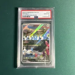 Pokemon 2023 Swablu Illustration Rare SV04 Paradox Rift Holo 213/182 PSA 10 - Image 1