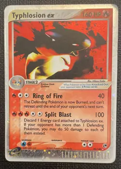 Pokemon TCG Sandstorm Typhlosion EX Holo Rare Card 99/100 HP Condition - Image 1