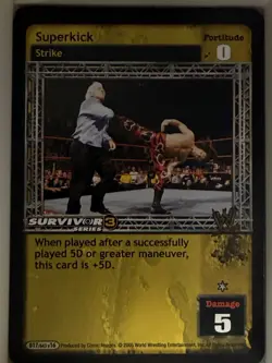 Superkick WWF WWE Raw Deal CCG TCG Card SS3 Rare - Image 1
