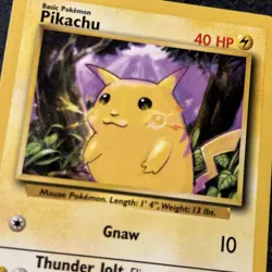 PIKACHU - Base Set - 58/102 - Common - Pokemon Card - Unlimited Edition - NM - Image 3