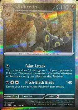 Umbreon SV: Prismatic Evolutions 059/131 Pokemon TCG Card Holo Rare Near Mint - Image 1