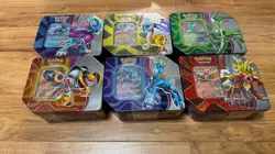 Pokemon TCG Paradox Destinies Tins Set of ALL 6 Tins (30 Total Packs) - Image 2