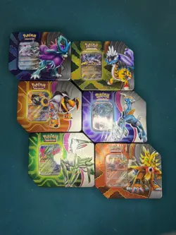 Pokemon TCG Paradox Destinies Tins Set of ALL 6 Tins (30 Total Packs) - Image 1