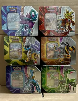 Pokemon TCG Paradox Destinies Tins Set of ALL 6 Tins (30 Total Packs) - Image 1