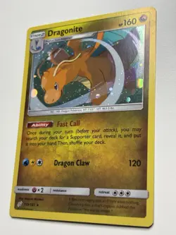 NM Dragonite Rare Promo 119/181 - Sun & Moon Team Up COSMOS HOLO - Pokemon - Image 3