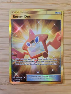 Rotom Dex 159/149 S&M Base NM Gold Secret Rare Pokemon Card - Image 1