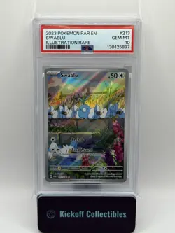 2023 Pokemon TCG Paradox Rift Swablu #213/182 PSA 10 GEM MINT Illustration Rare - Image 1