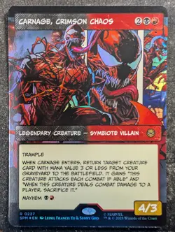 Carnage, Crimson Chaos - Foil Showcase Borderless - UB Spider-Man (MTG) - Image 1