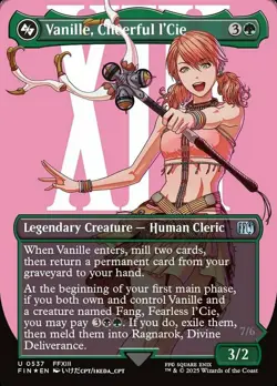 Vanille, Cheerful l'Cie - Surge Foil - Borderless - Final Fantasy #0537 MTG Magi - Image 1