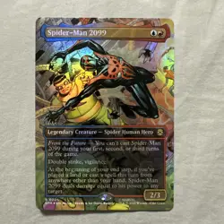 Spider-Man 2099 (0205) (Borderless) Foil R Marvel's Spider-Man 205 MTG - Image 1