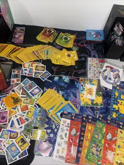 Massive Pokemon Lot Cards Pins Stickers Vintage Old Boxes Tins TCG Collection - Image 4