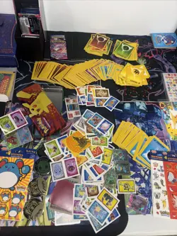 Massive Pokemon Lot Cards Pins Stickers Vintage Old Boxes Tins TCG Collection - Image 5