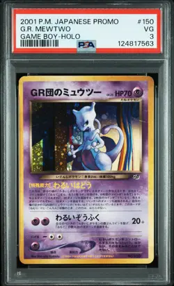 2001 POKEMON JPN PROMO GAME BOY #150 GREAT ROCKET'S MEWTWO-HOLO PSA 3 - Image 1