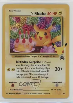 _____'s Pikachu (Wizards Black Star Promo) Pokemon Celebrations #24 - Image 1