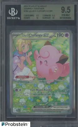 2025 POKEMON SCARLET & VIOLET JOURNEY TOGETHER LILLI'S CLEFAIRY EX SIR BGS 9.5 - Image 1