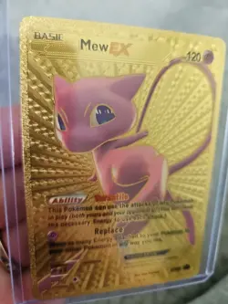 Mew EX Premium Gold Foil Fan Art Vinyl Textured Collector Pokemon - Image 3