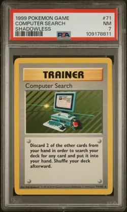 Computer Search 1999 Pokemon Base Set Shadowless PSA 7 #71 - Image 1