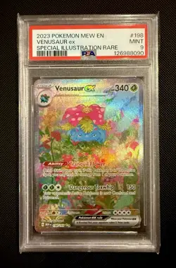 2023 Pokemon Venusaur ex 151 MEW 198/165 EN Special Illustration Rare PSA 9 - Image 1