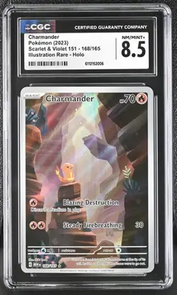 Charmander *CGC 8.5* Illustration Rare *Scarlet & Violet 151* #178 *2023*Pokemon - Image 1