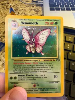 1999 Pokemon Jungle VENOMOTH Holo #13/64 Unlimited NM Vintage WOTC - Image 3