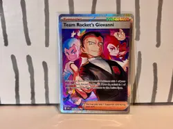 Team Rocket's Giovanni 238/182 Sv10: Destined Rivals Holo SIR Pokemon - Image 1