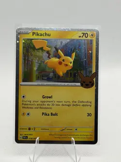 Pokemon TCG Trick or Trade 2024 Pikachu Cosmos Holo NM Condition - Image 1