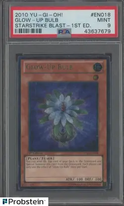 2010 YU-GI-OH! STARSTRIKE BLAST 1ST ED #EN018 GLOW UP BULB PSA 9 MINT - Image 1