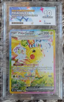 Pokemon TCG - Pikachu EX 238/191 - Surging Sparks - SIR - ACE 10 (Perfect Sub) - Image 1