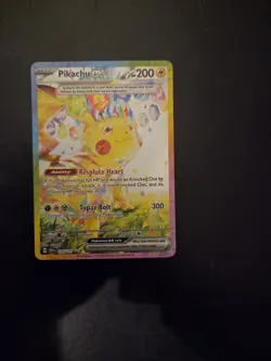 Pokemon TCG Surging Sparks Pikachu EX Card 238/191 NM Sir Rare + 2 Other Cards - Image 2