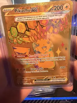 Pokemon TCG Pikachu ex 179/131 Sv: Prismatic Evolutions Gold Hyper Rare NM - Image 1