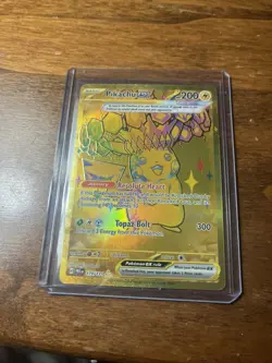 Pokemon TCG Pikachu ex 179/131 Sv: Prismatic Evolutions Gold Holo NM - Image 1