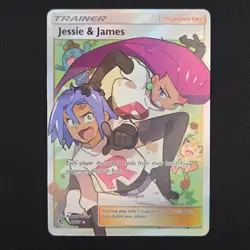 Pokemon TCG Card Jessie & James 68/68 Hidden Fates Full Art Trainer - LP+ - Image 1
