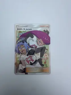 Pokemon TCG Full Art Trainer Holo Card Jessie and James 68/68 Hidden Fates - Image 1