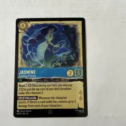 Disney Lorcana Jasmine - Soothing Princess 26/P3 Whispers Foil Convention Promo - Image 1
