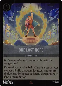 One Last Hope Foil 197/204 Fabled Disney Lorcana - Image 1