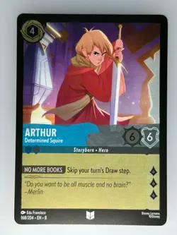 Disney Lorcana Arthur - Determined Squire Foil Reign of Jafar #168/204 NM - Image 1