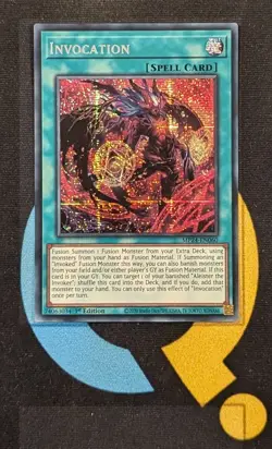 MP24-EN060 Invocation Prismatic Secret Rare 1st Edition YuGiOh - Image 1