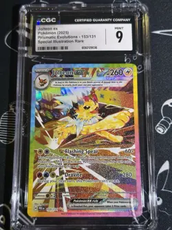 Jolteon ex 153/131 Pokemon Prismatic Evolutions Special Illustration Rare CGC 9 - Image 1