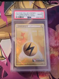 PSA 10 Lightning Energy 91/95 Call of Legends Play! Pokemon Crosshatch Holo - Image 1