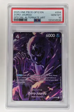 ZORO JUUROU 2025 ONE PIECE ST18-004 OP12 LEGACY OF THE MASTER SP PSA 10 ENGLISH - Image 1