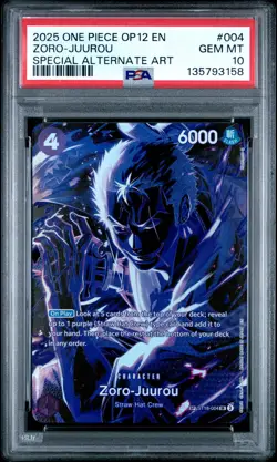 2025 ONE PIECE LEGACY OF THE MASTER SPECIAL ALT ART #004 ZORO-JUUROU PSA 10 - Image 1