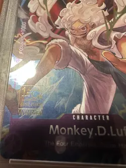 2023 ONE PIECE #041 MONKEY D. LUFFY 1ST ANNIVERSARY TOURNAMENT WINNER PSA 10 - Image 2