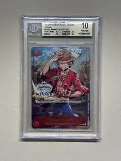 2022-23 One Piece Store Championship Winner Monkey D Luffy P-001 BGS 10 PRISTINE - Image 1