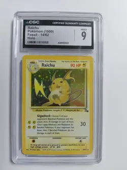 1999 Pokemon Fossil Raichu 14/62 Holo CGC 9 - Image 1