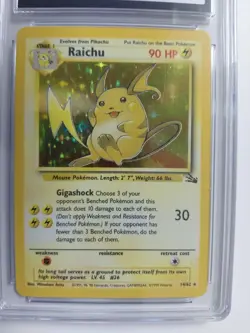 1999 Pokemon Fossil Raichu 14/62 Holo CGC 9 - Image 2