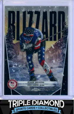 2026 Topps Chrome US Olympics Jessi Diggins Winter Blizzard Black #05/10 E922 - Image 1