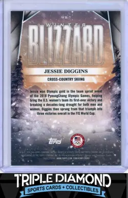 2026 Topps Chrome US Olympics Jessi Diggins Winter Blizzard Black #05/10 E922 - Image 2